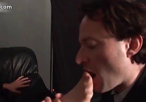 Hardcore fucking session with foot fetish elements