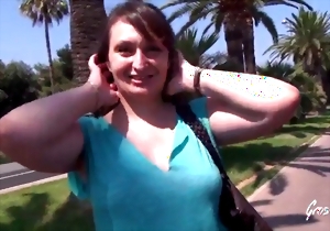 Sensual brunette gives a passionate deepthroat blowjob